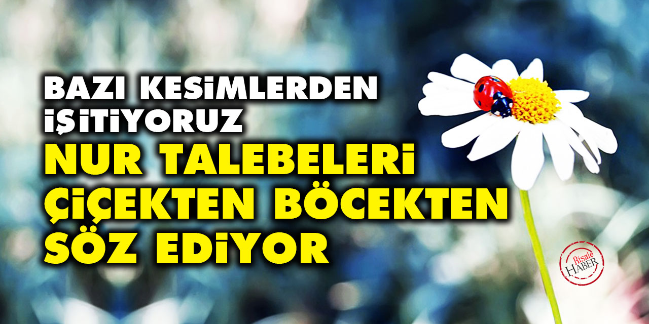 Bazı kesimlerden işitiyoruz: Nur Talebeleri, çiçekten böcekten söz ediyor