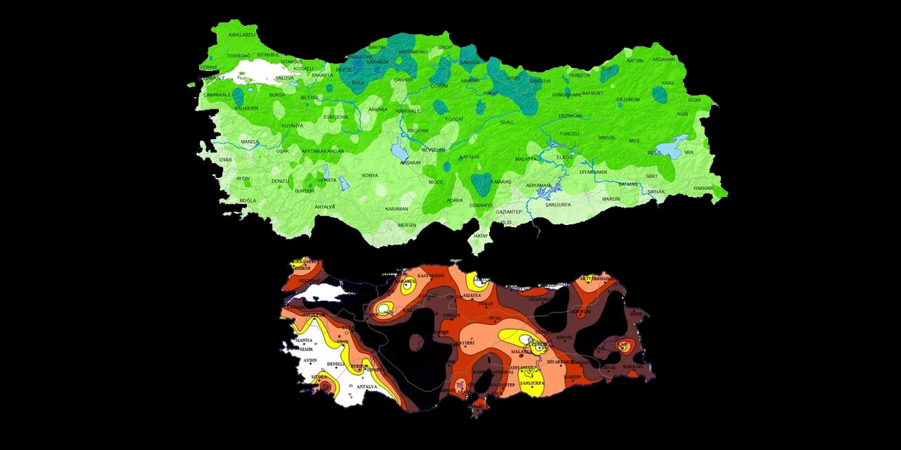 Rahmet yağdırıldı siyah harita yeşile döndü