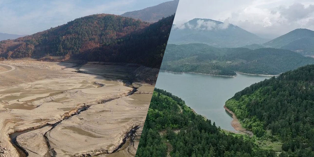 Bursa'da kuruyan baraj rahmet yağışlarıyla doldu