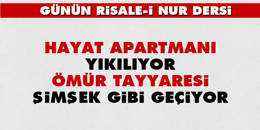 Hayat apartmanı yıkılıyor, ömür tayyaresi şimşek gibi geçiyor