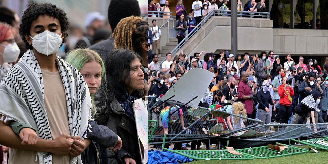 Amerika'da liseliler Filistin'e destek için üniversitelilerin yardımına koştu