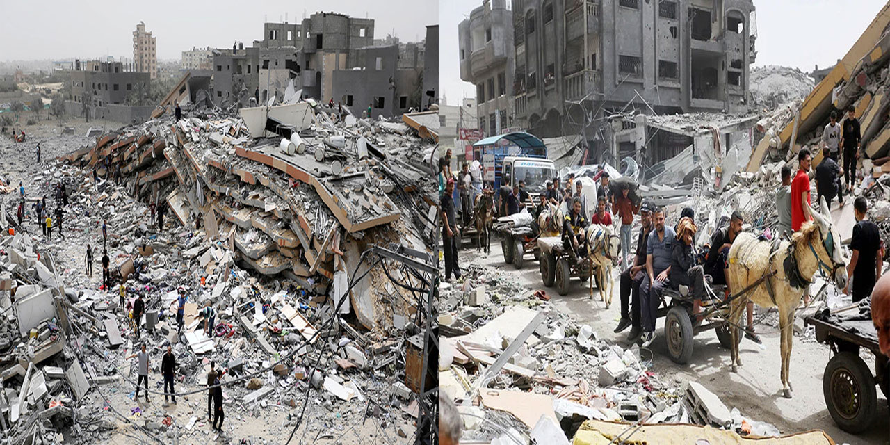 Bölge sakinleri, israilin Nusayrat Mülteci Kampı’nda geride bıraktığı yıkım karşısında şok geçirdi