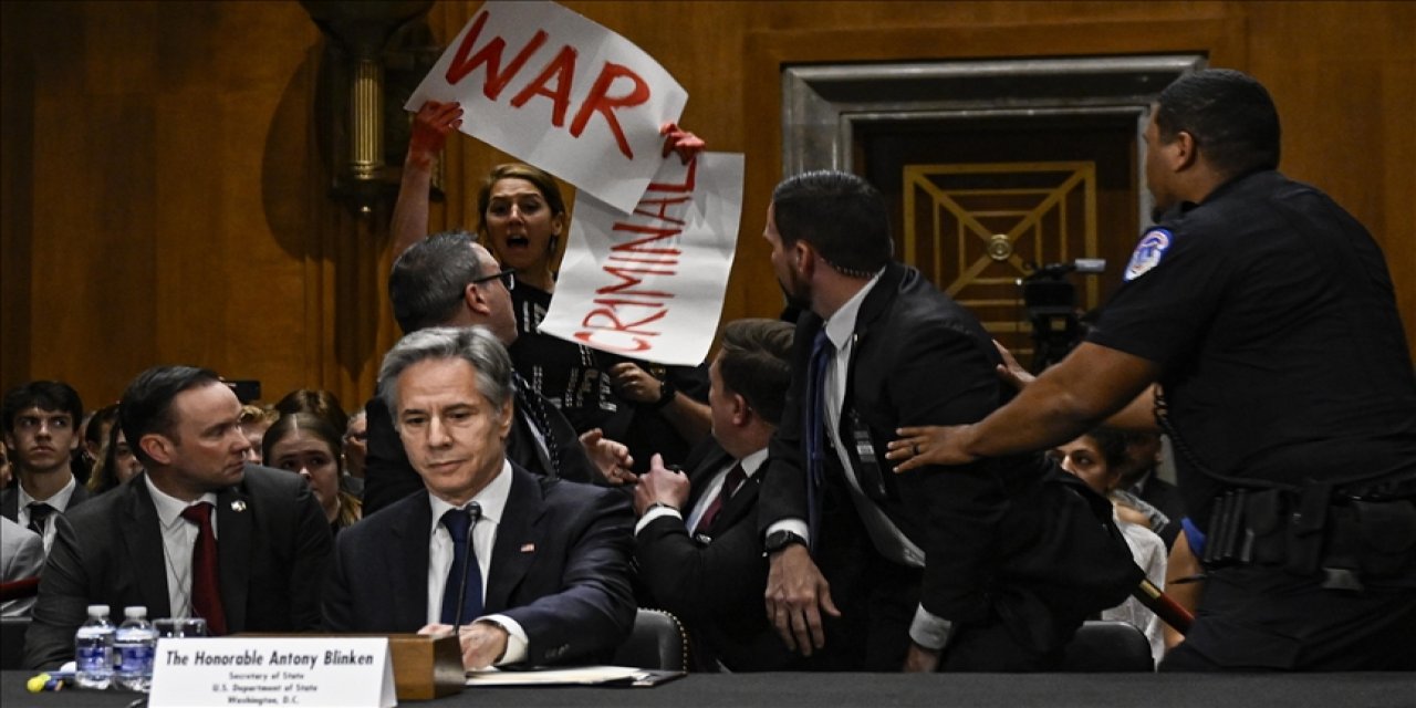 ABD 'Soykırım Dışişleri Bakanı', Senatoda 'Gazze kasabı' ifadesiyle protesto edildi