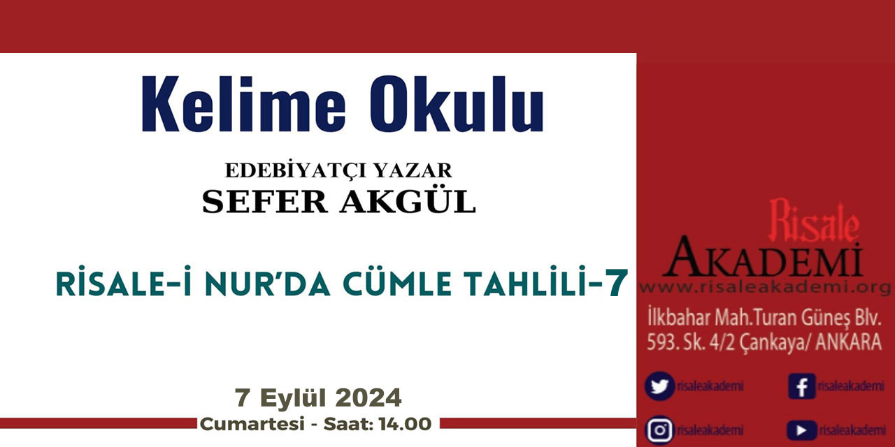 Risale-i Nur'da Cümle Tahlili-7