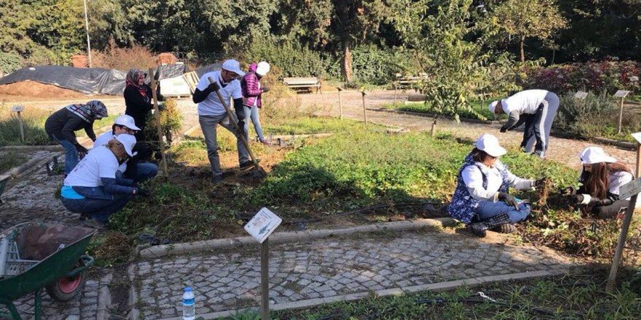 Gönüllü bahçıvanlık yaparak stres atıyorlar