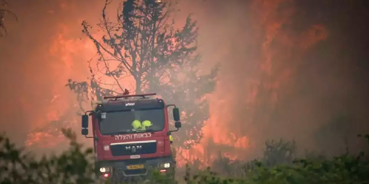 Soykırımcı israil yanıyor