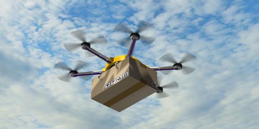 Adada mahsur kalan çiftçilere dronla gıda gönderildi