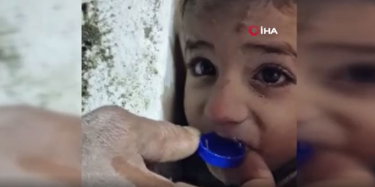 2 yaşındaki Muhammed 44 saat sonra bir ‘kapak’ suya kavuştu