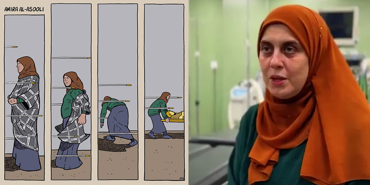 Katil israilin kurşunları altında yaralıyı kurtaran kahraman doktor