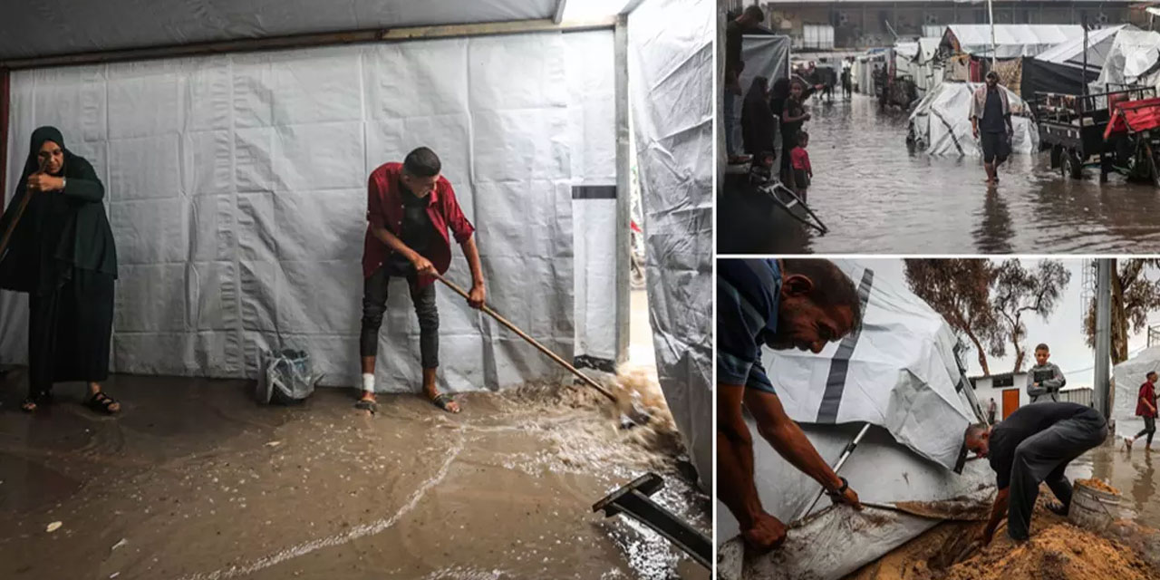 Gazze'de 22 bin çadırı tahrip oldu, 288 bin aile korunmasız durumda