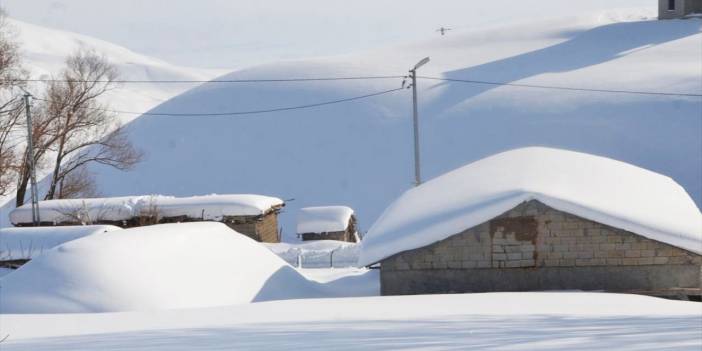 Muş'un yüksek kesimlerinde evler kara gömüldü
