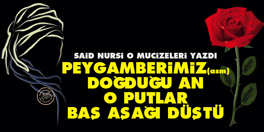 Said Nursi: Peygamberimiz (asm) doğduğu an o putlar baş aşağı düştü