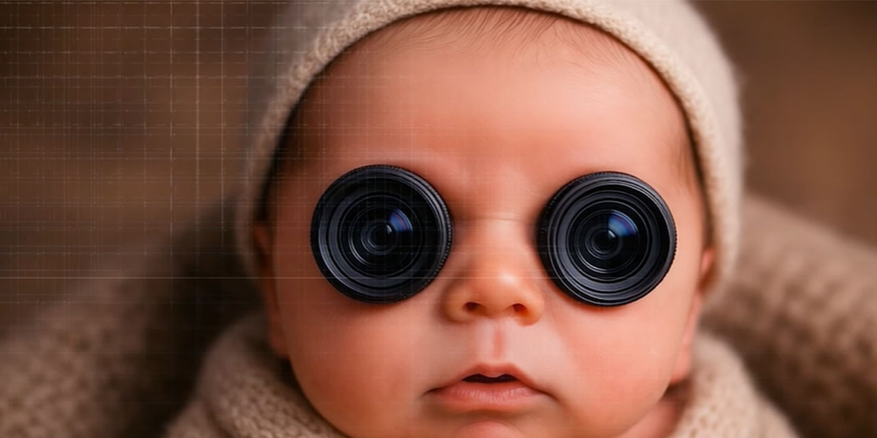 Göz yerine iki kamerayla doğan bir bebek görseydiniz!
