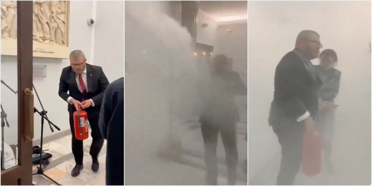 Polonya'da milletvekili, yahudilerin 'Hanuka' mumlarını yangın tüpüyle söndürdü