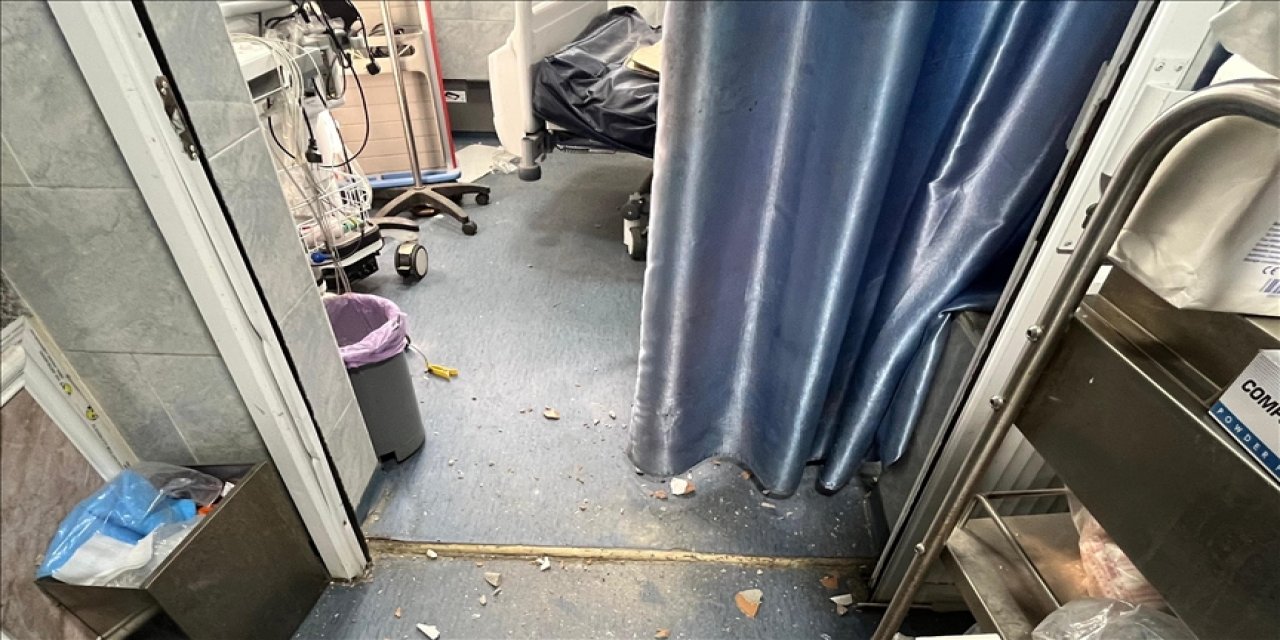 Gazze'de Kemal Advan Hastanesi israil saldırısıyla hizmet dışı kaldı