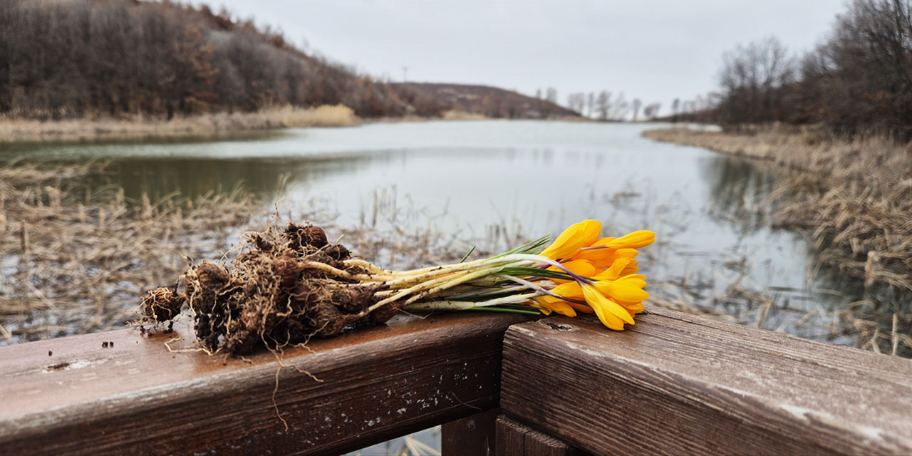 Boğazkale'de baharın habercisi çiğdemler açtı
