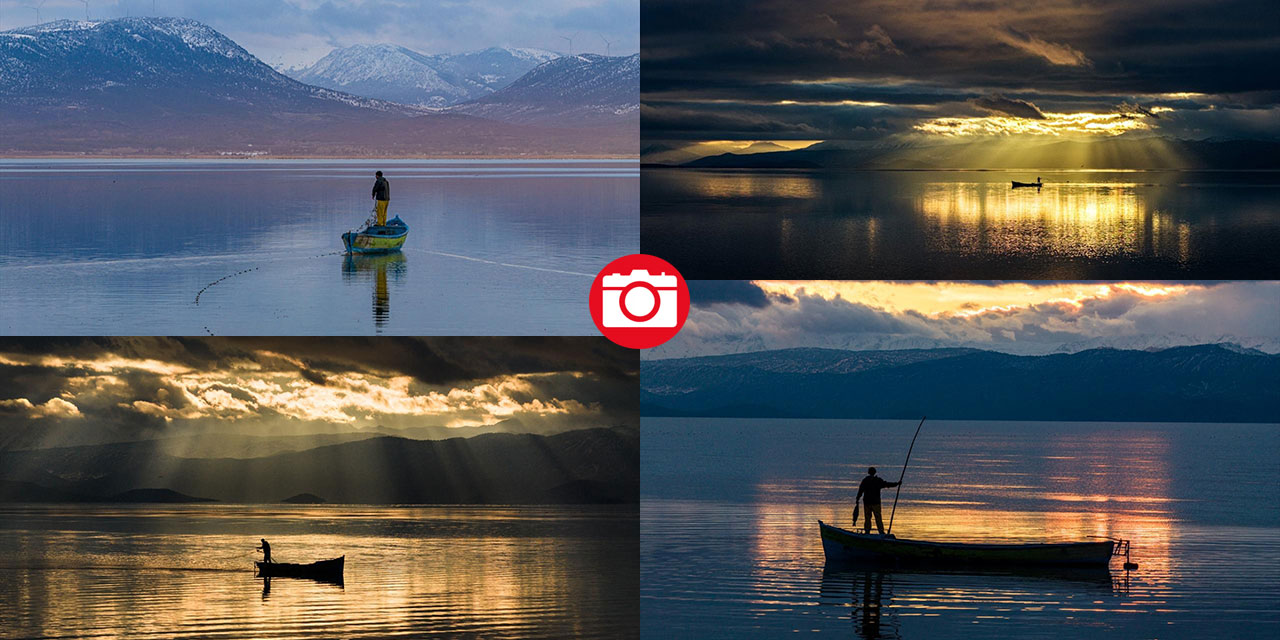 Beyşehir Gölü’nde gün batımı