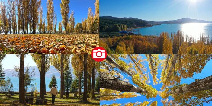 Hazar Gölü'nde sonbahar renkleri