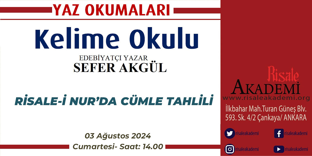 Risale-i Nur'da Cümle Tahlili semineri