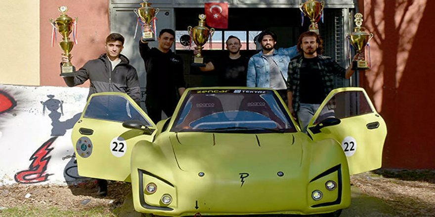 Üniversiteli gençler 8 ayda elektrikli araç üretti
