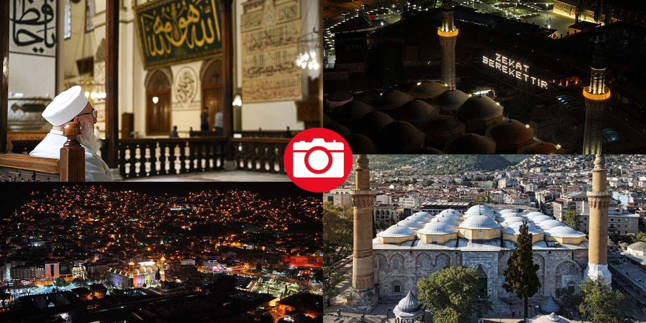 400 yıllık gelenek Ulu Cami’de mahya ile mesaj: Zekat berekettir