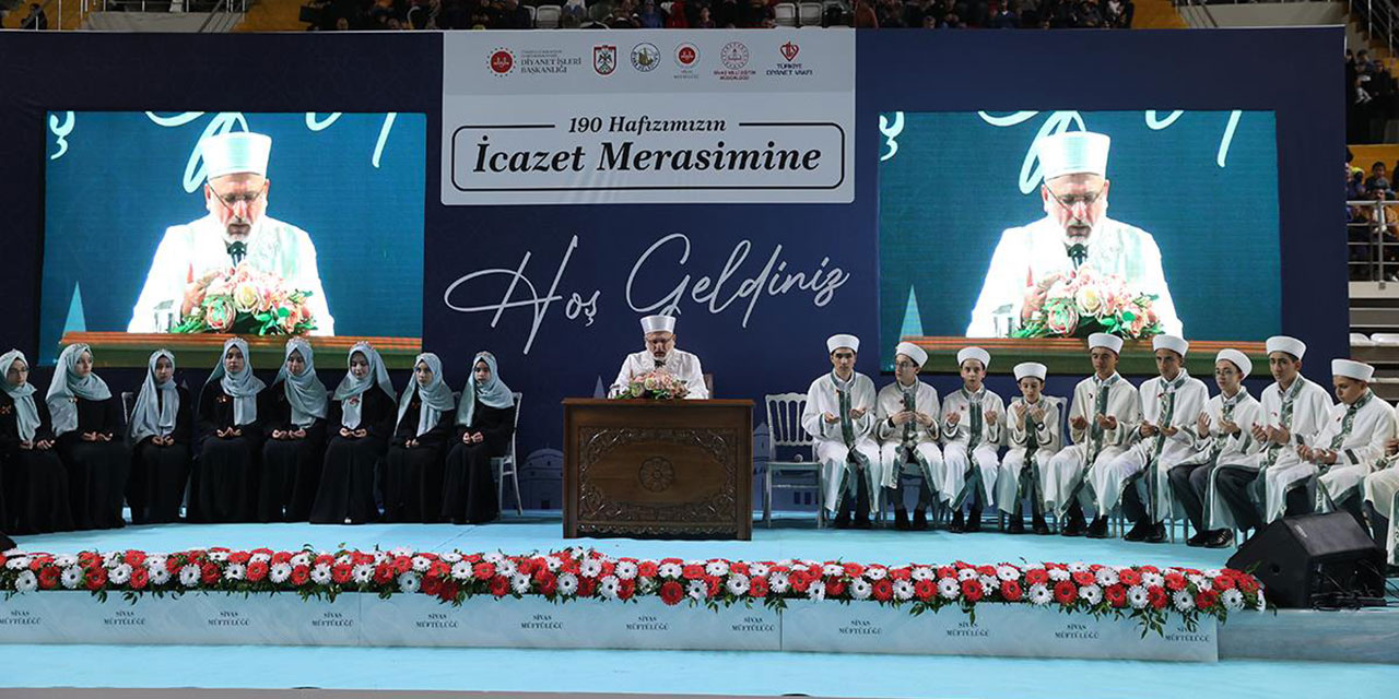 Sivas'ta 124’ü kız, 66’sı erkek 190 hafıza icazetleri verildi