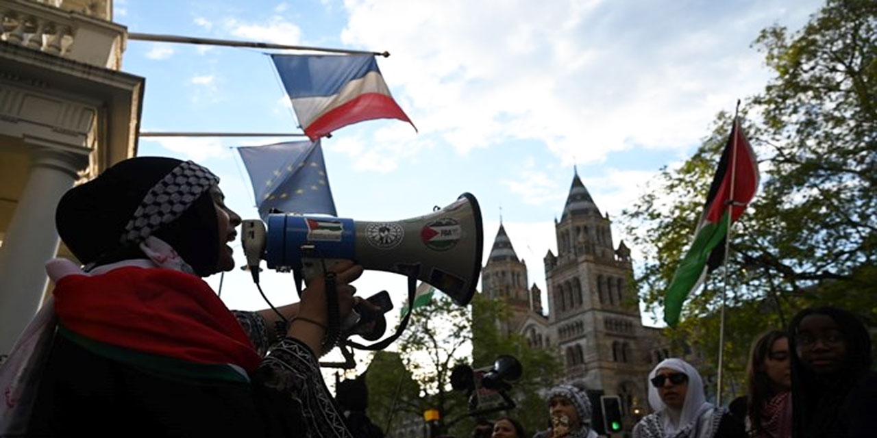 Fransa'da Gazze'ye destek protestoları liselere de yayıldı