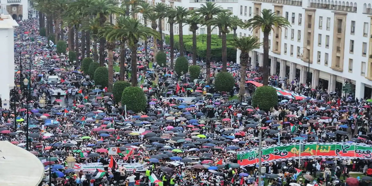 Fas halkı Gazze için meydanlarda