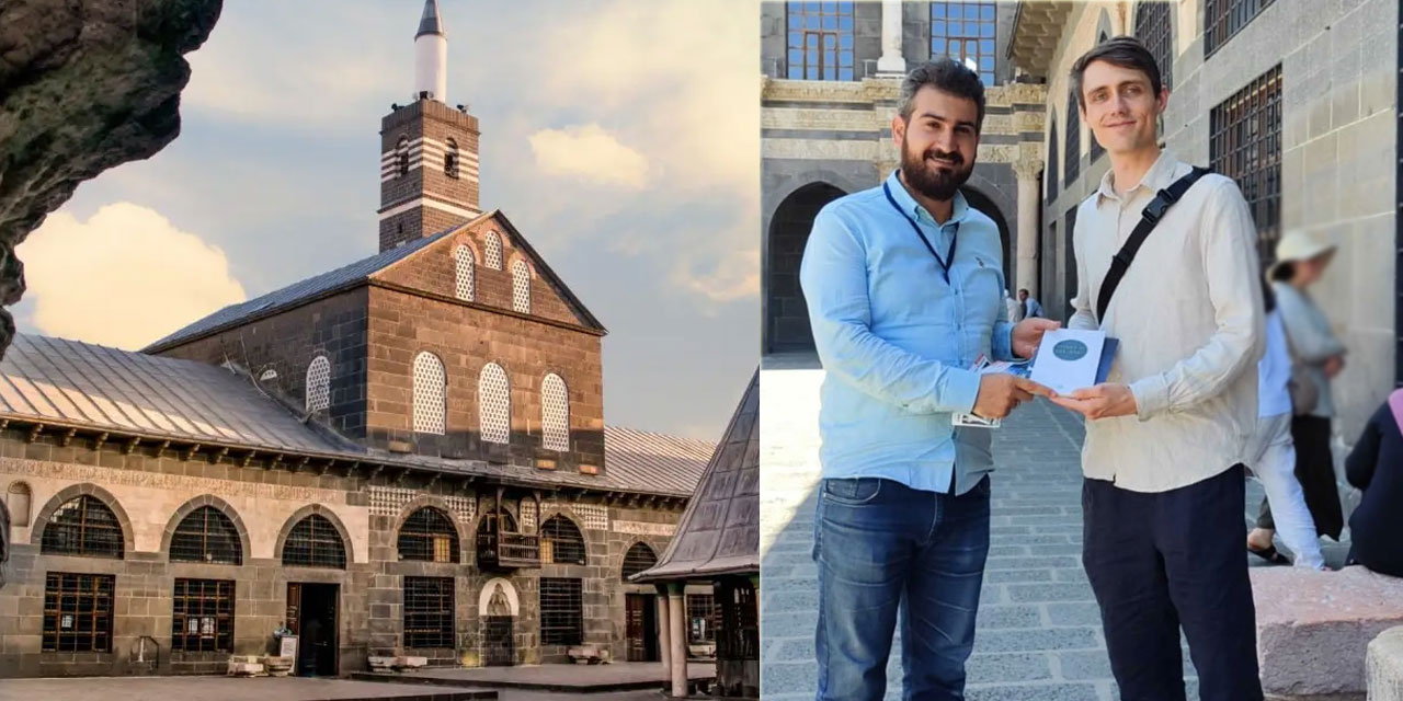Diyarbakır Ulu Cami'nin maneviyatından etkilenen Alman turist Müslüman oldu