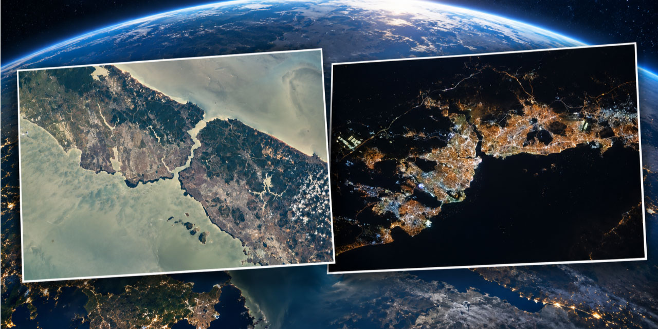 NASA paylaştı: İstanbul gece ve gündüz uzaydan böyle göründü
