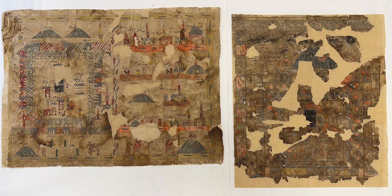 Tarihi keşif: Cami duvarından 300 parça Mekke şehir planı çıktı