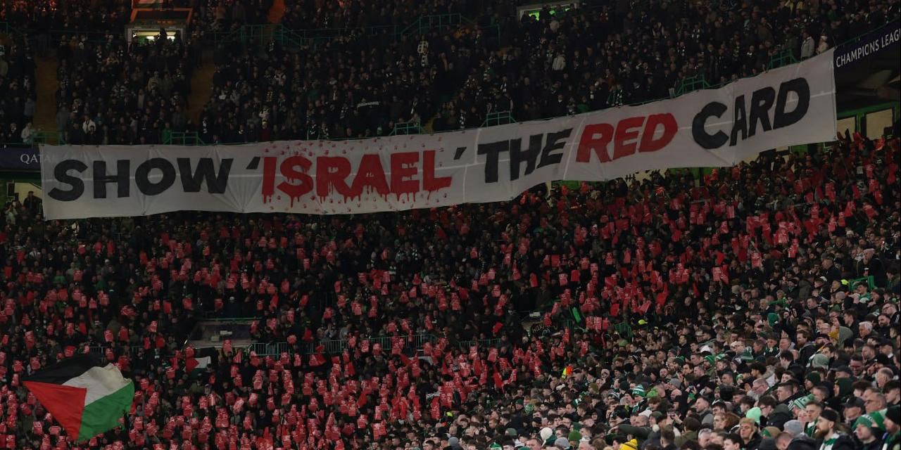 İskoç Celtic taraftarlarından İsrail'e 'kırmızı kart'
