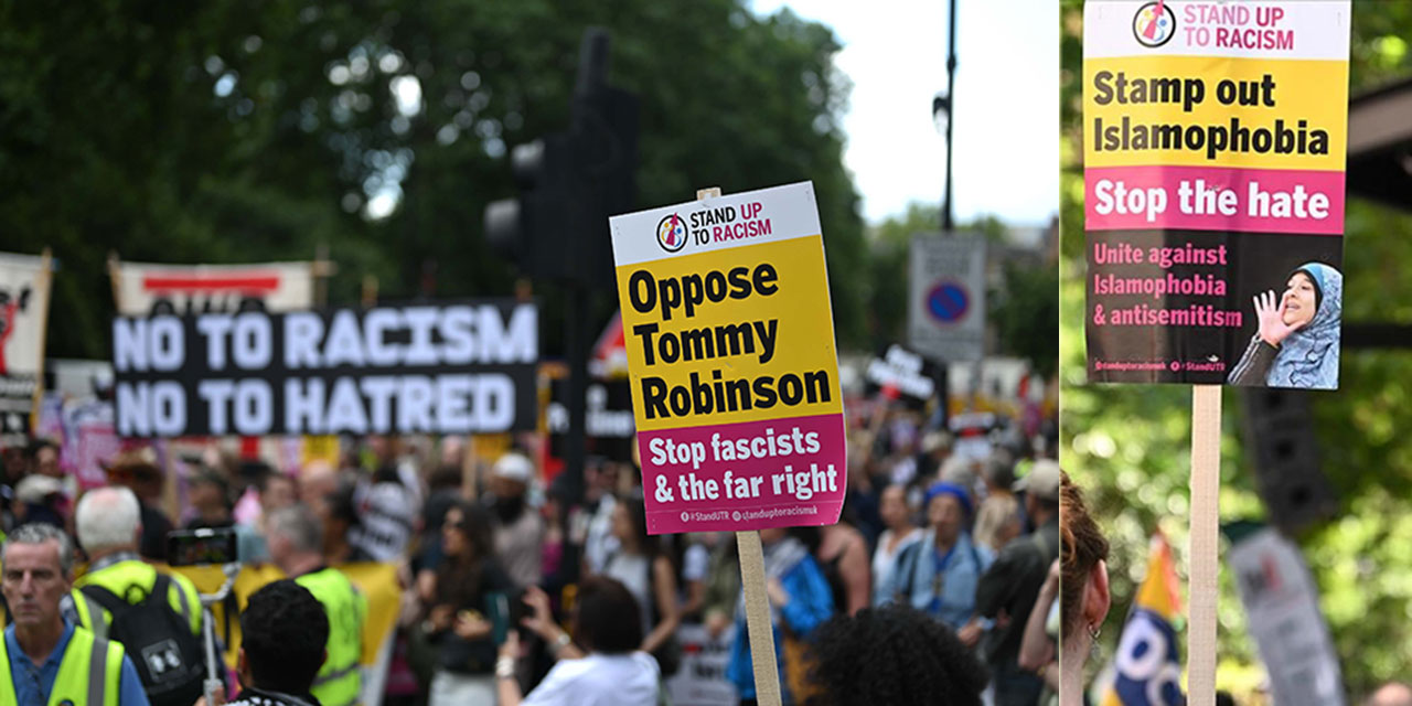 Londra'da Müslüman karşıtlığını protesto eden eylem yapıldı