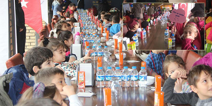 'Tekne orucu' tutan çocuklara öğlen vakti özel iftar verildi