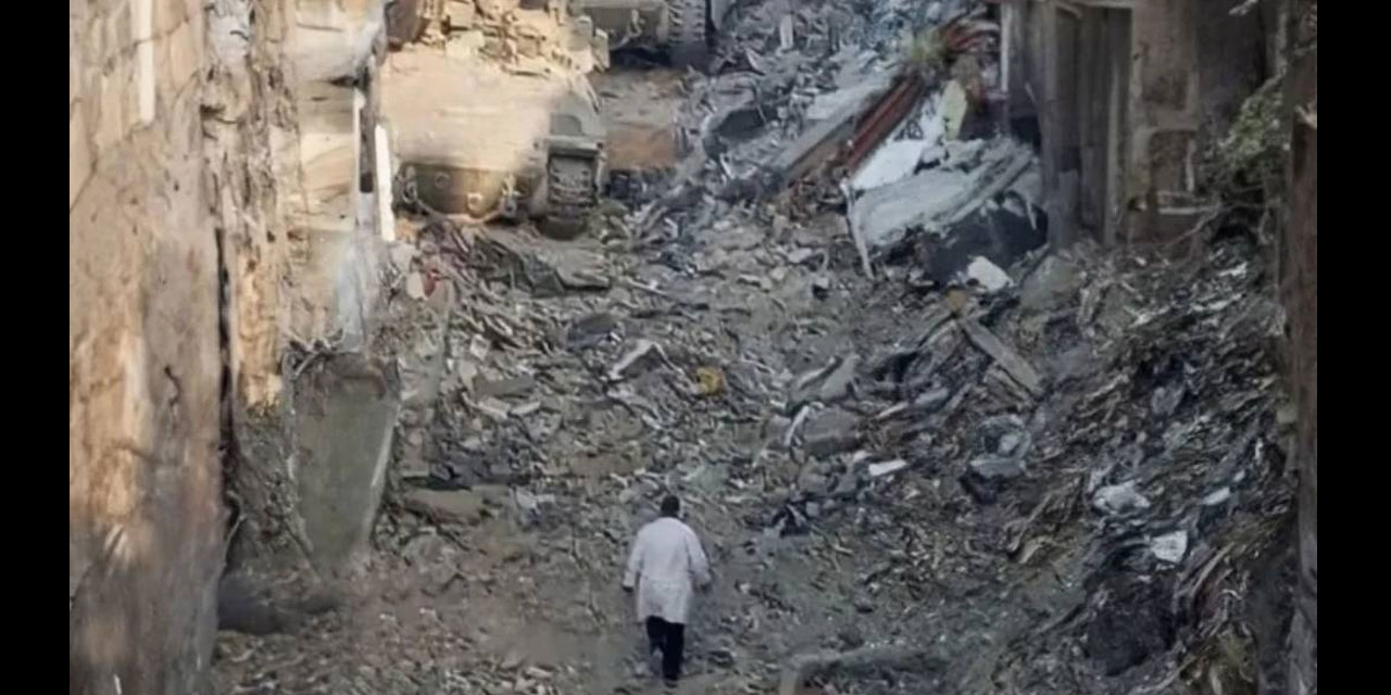 israil tanklarına karşı yürüyen bir doktor: Dr. Husam Ebu Safiye'nin son fotoğrafı