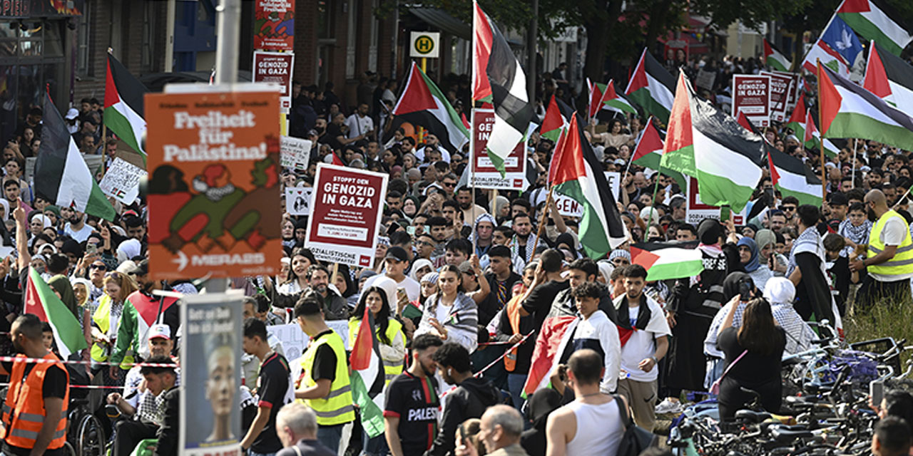 Avrupa'da on binlerce gösterici israili lanetledi