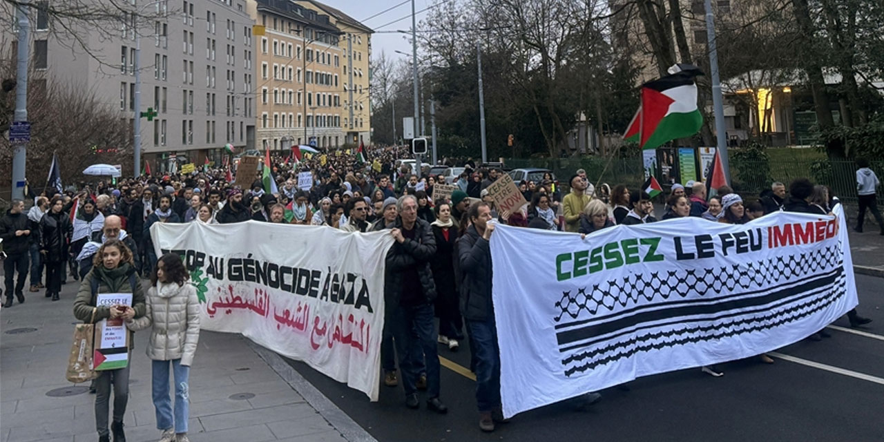 Cenevre'de aktivistler, Gazze'de yaşananlar nedeniyle israile karşı net tavır bekliyor