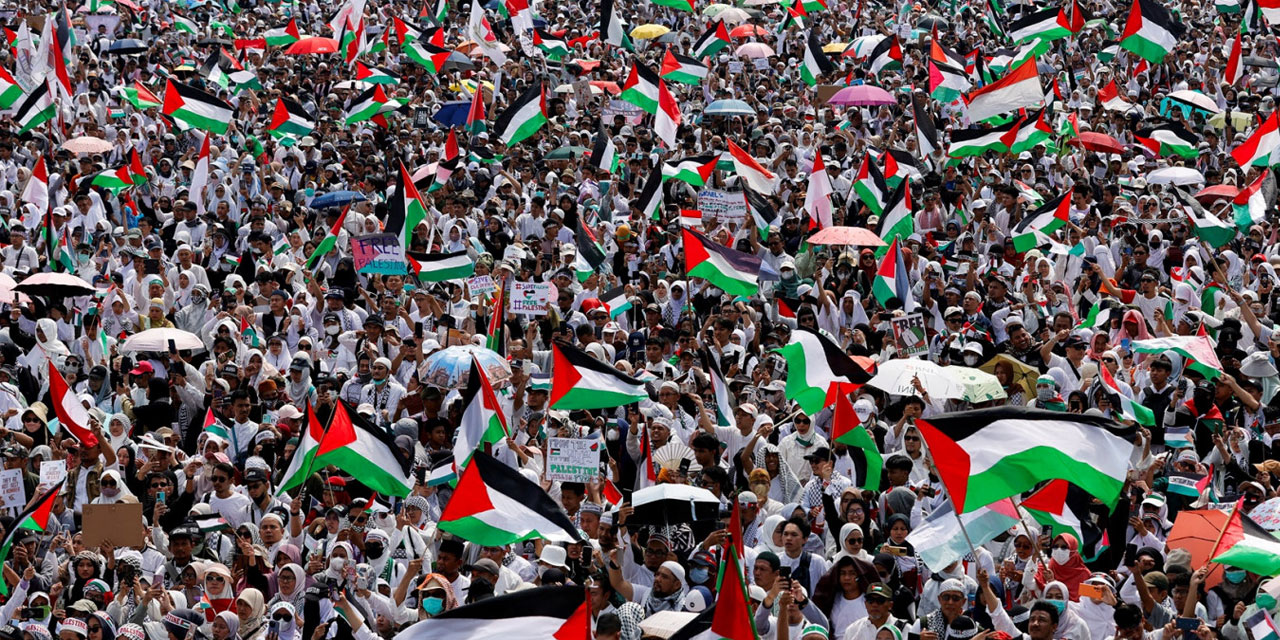 Dünyanın en kalabalık Müslüman ülkesi Endonezya'da Filistin kampanyası başlatıldı