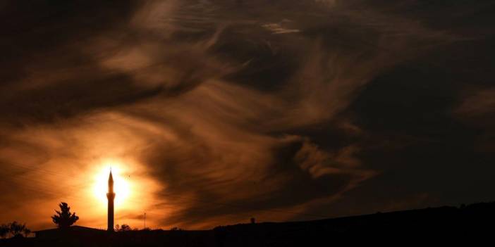 Gaziantep'te gün batımı tefekkürü
