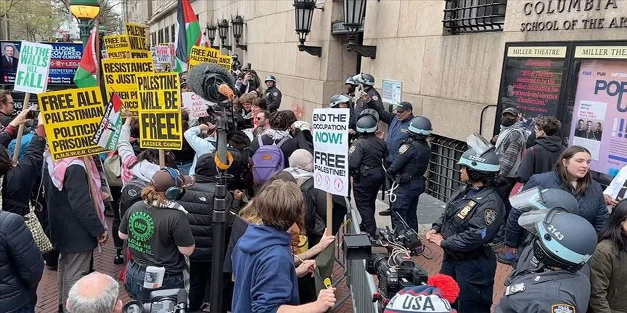 ABD'deki Columbia Üniversitesinde öğrencilerin Filistin direnişi sürüyor