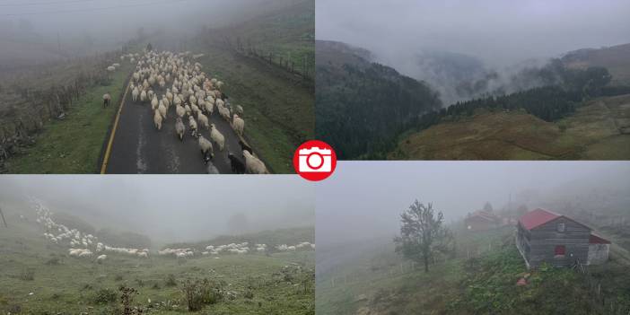 Sisler altındaki Karadeniz yaylalarından dönüş yolculuğu başladı