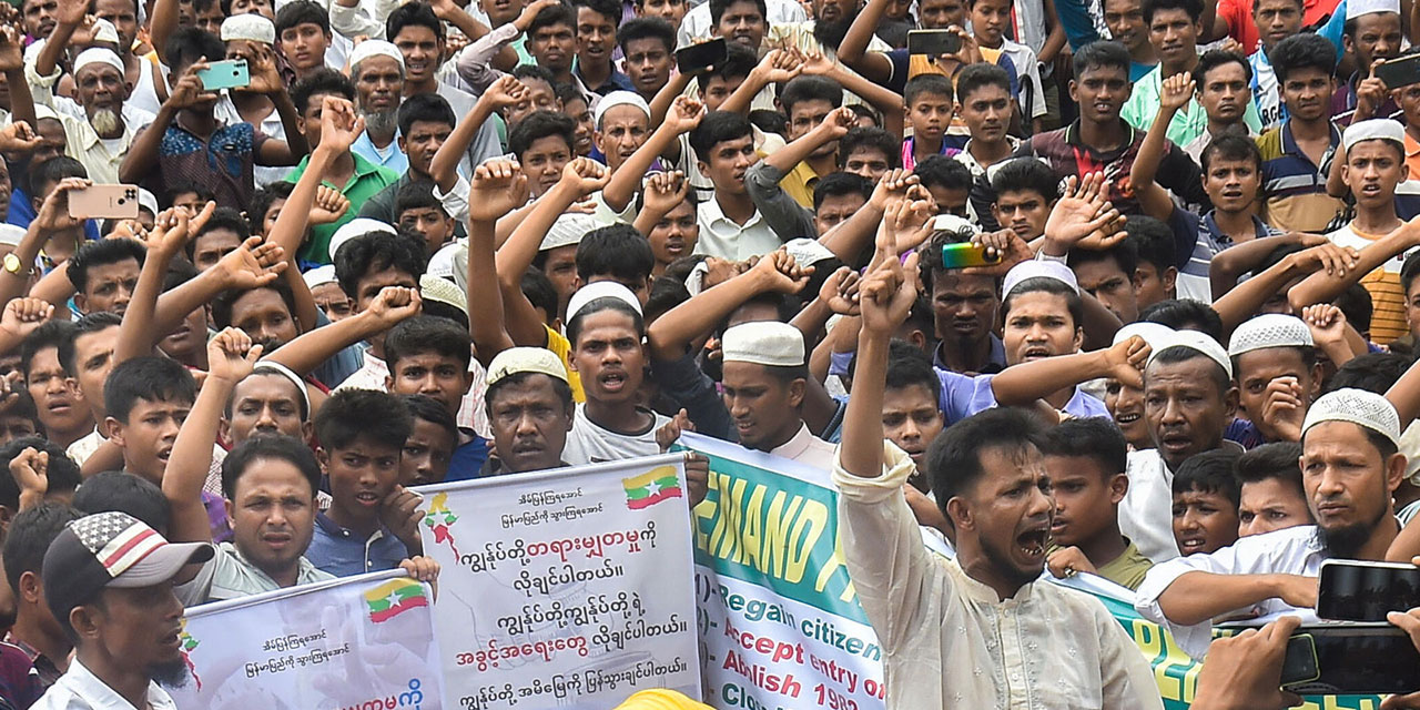 On binlerce Arakanlı Myanmar'a dönmek için gösteri yaptı: Yeter artık eve gidelim