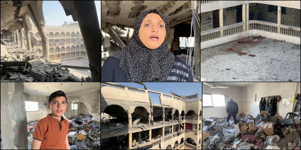 israilin bombaladığı okulda hayatta kalan Filistinliler dehşet anlarını anlattı