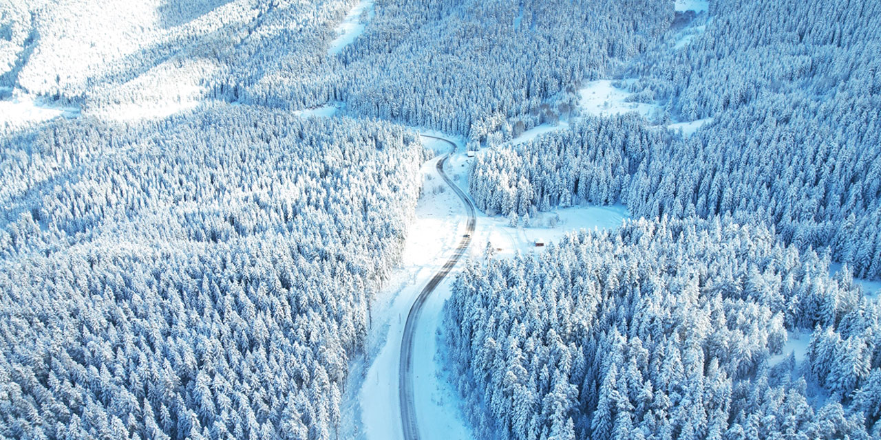Kastamonu'da ormanlar beyaz rahmetle kaplandı