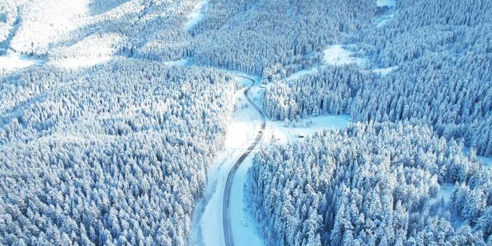 Kastamonu'da ormanlar beyaz rahmetle kaplandı