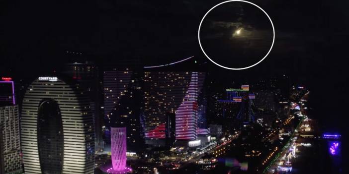 Meteor düşerken drona yakalandı