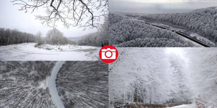 Karla kaplanan Istranca Ormanları'nda güzel görüntüler