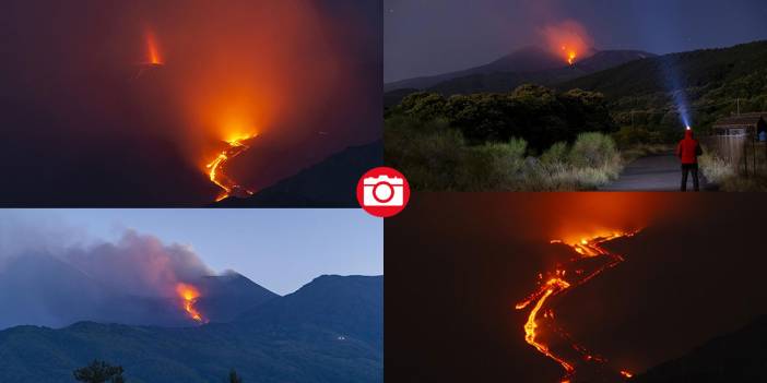 Etna Yanardağı'nda lav akışı devam ediyor